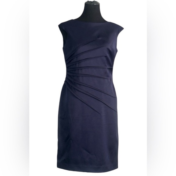 ELIZA J Navy Blue Sheath Dress Size 10P - Picture 1 of 6